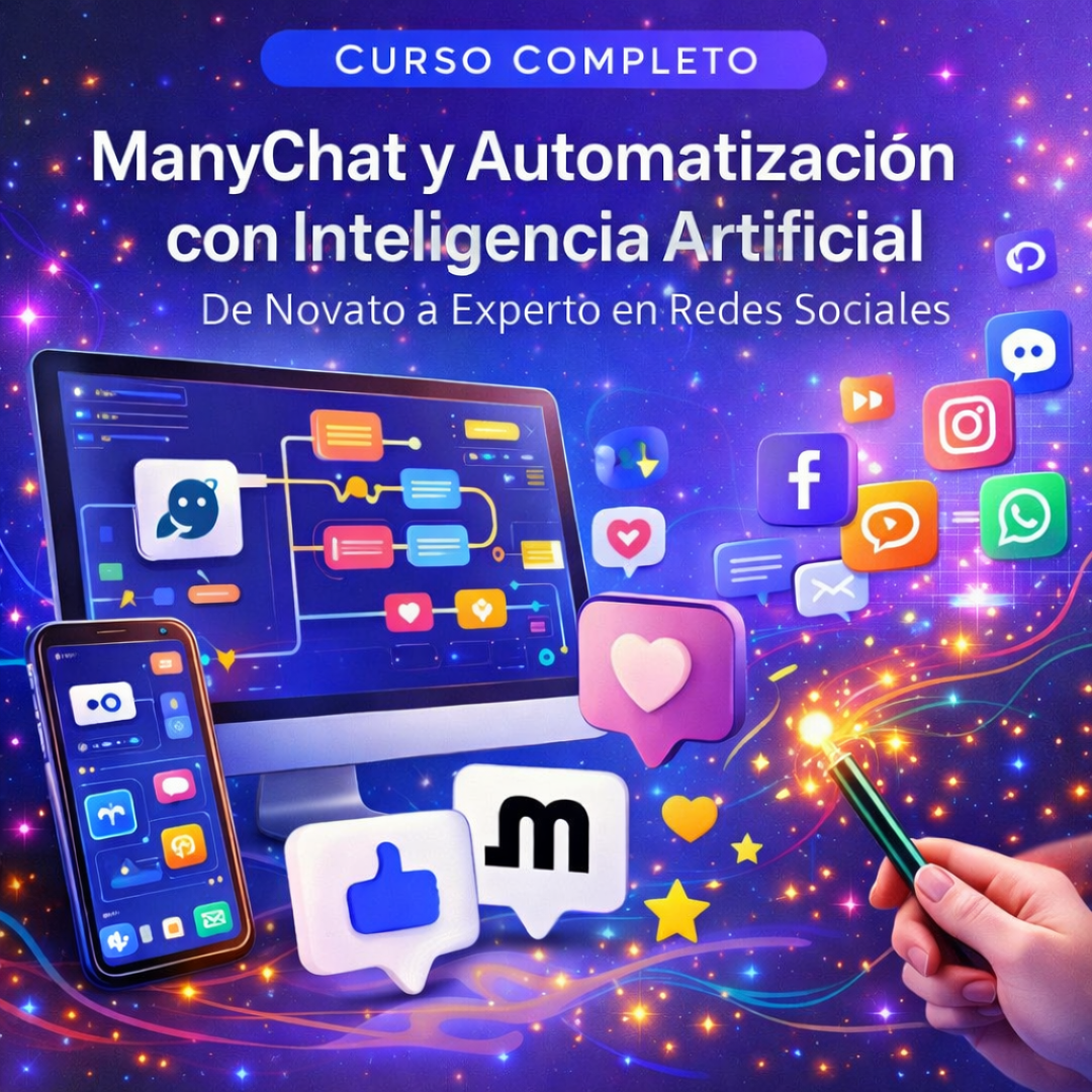 ManyChat y Automatización con Inteligencia Artificial: De Novato a Experto en Redes Sociales