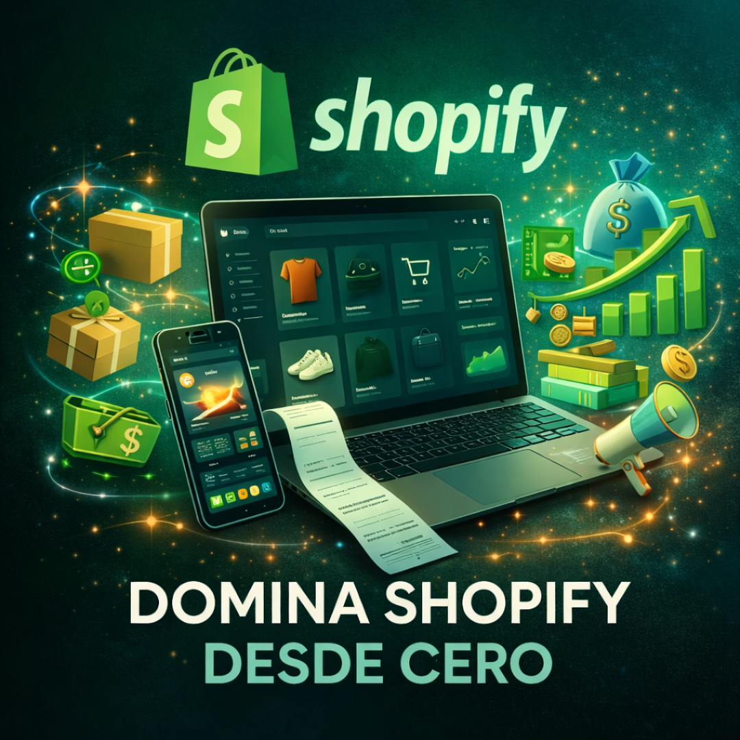 Crea tu tienda online y Domina Shopify Desde Cero